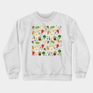 Cute Kawaii Food Pattern Crewneck Sweatshirt